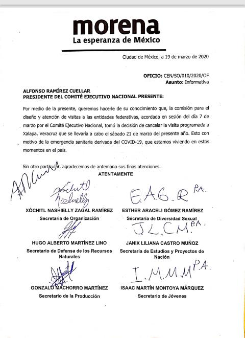 Se Suspende la Gira en Veracruz de Alfonso Ramírez&nbsp;Cuéllar